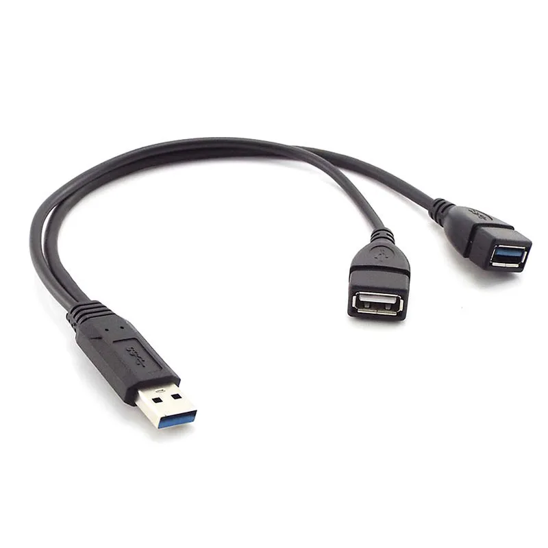 

Кабель-удлинитель с разъемами USB 3,0 и двумя USB-портами