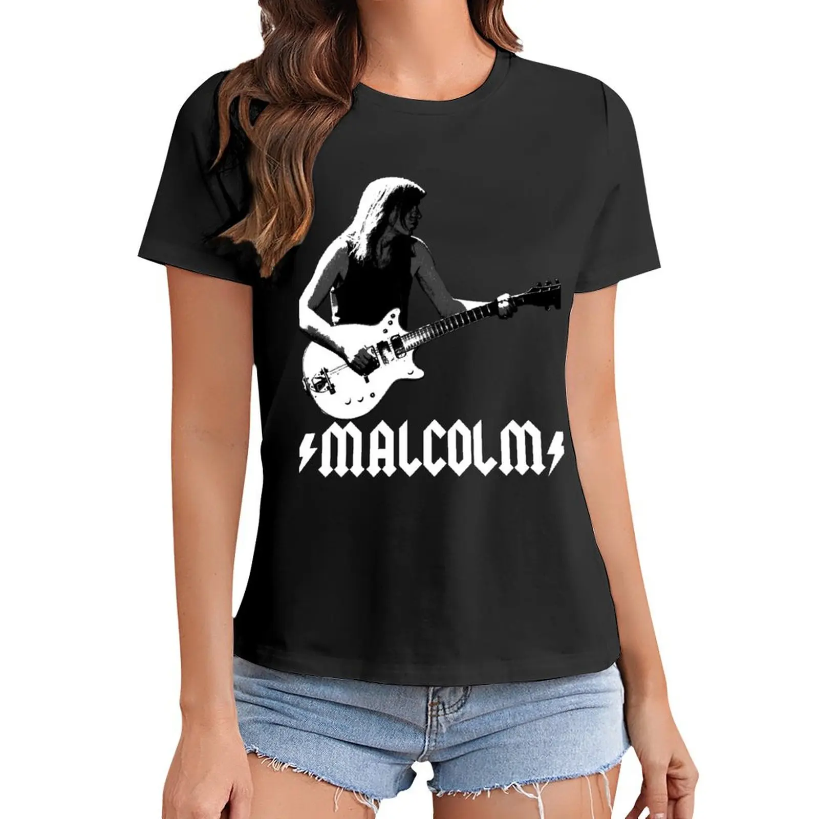 

Malcolm Young! T-Shirt anime heavyweights blacks Woman clothes