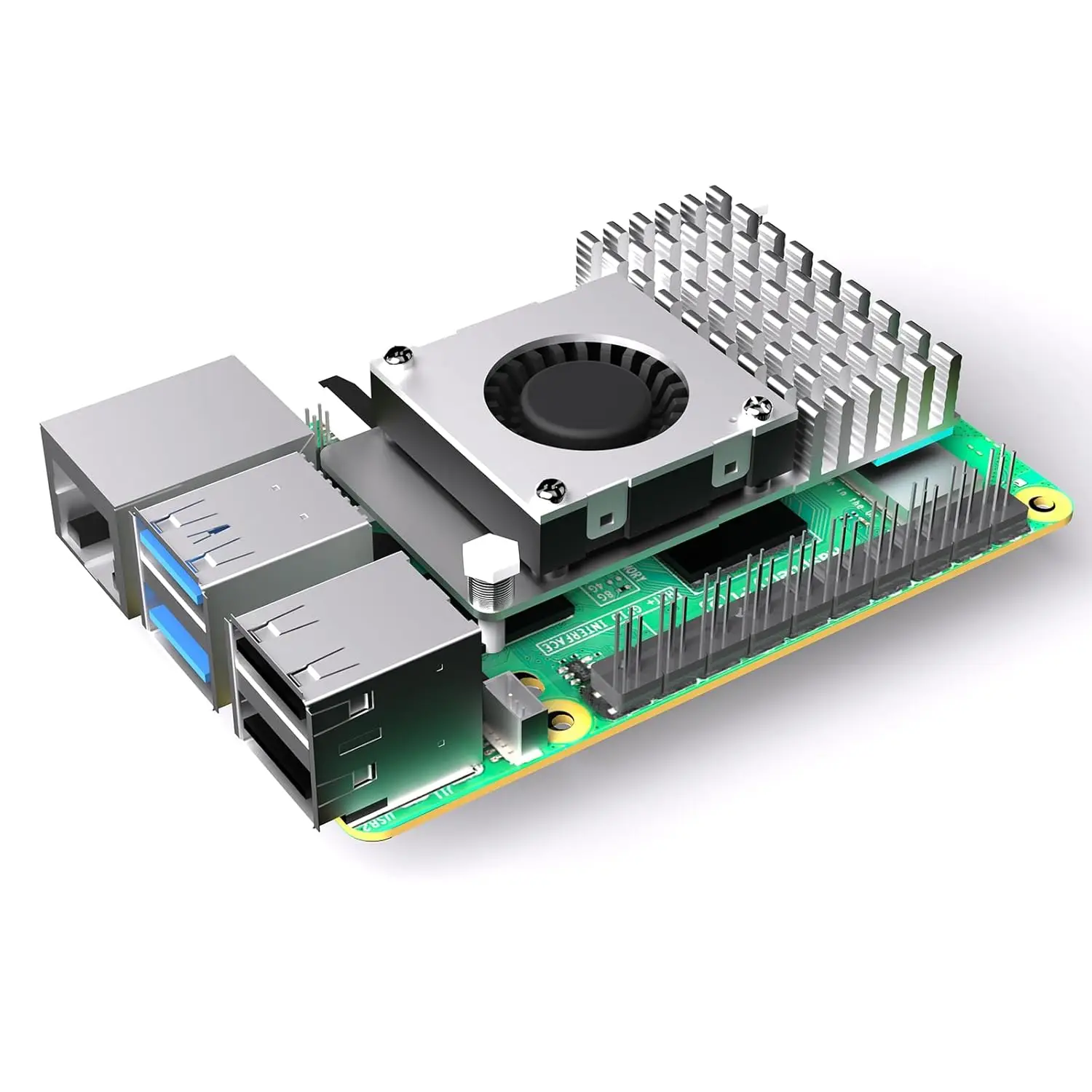 Official Active Cooler for Raspberry Pi 5 with 30mm PWM 4-Pin Cooling Fan Pi 5 Heatsink(Official Active Cooler)