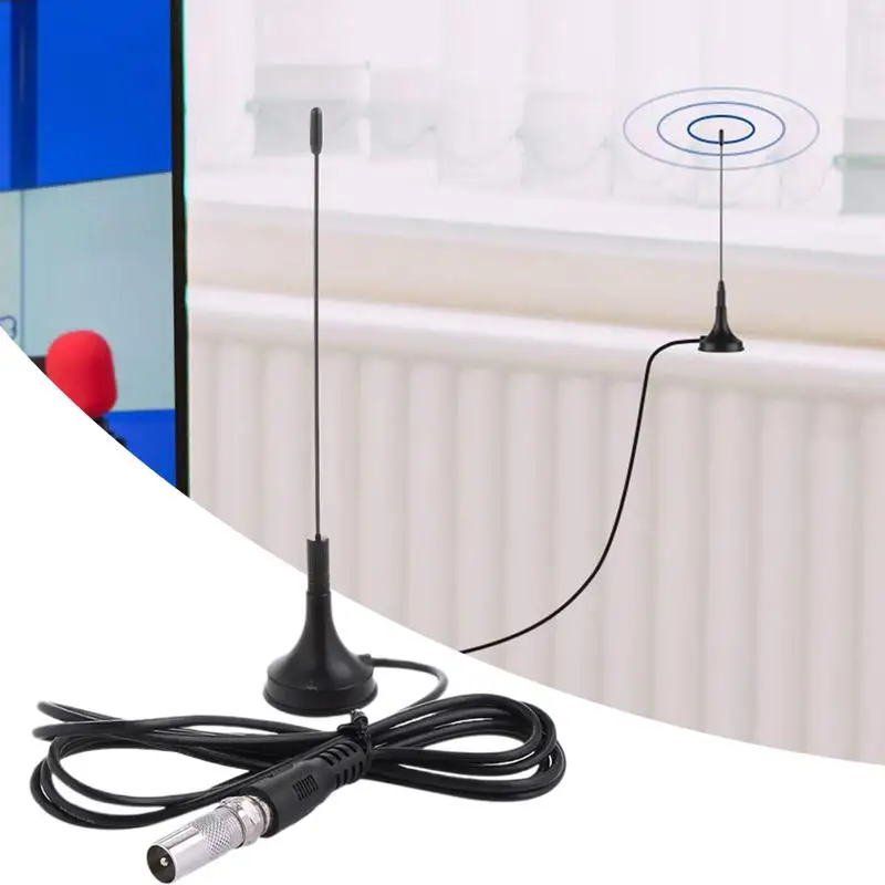 Digital Indoor TV Antenna Digital Antenna HD Antenna Signal Booster Television Antenna HDTV Antenna 1.5M Indoor Mini Antenna