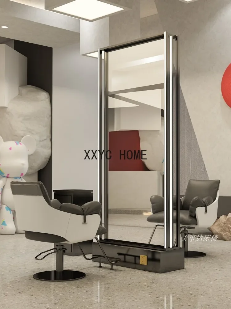 Single-Sided Double-Sided aço inoxidável espelho, corte do cabelo e Perming