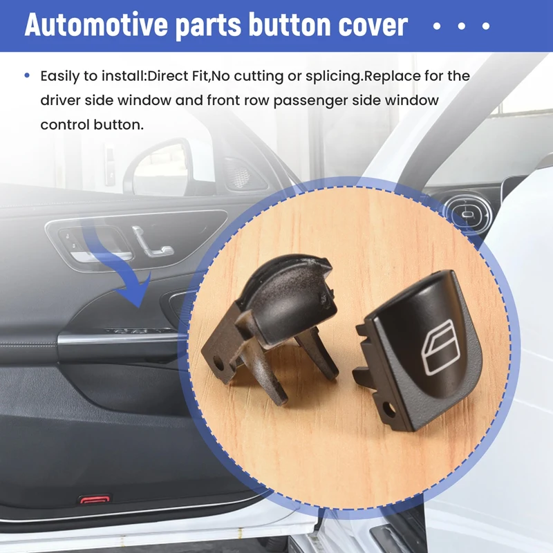 Window Switch Button Covers For Mercedes Benz W203 W208 C Clk Class Front Left+Right Window Switch Repair Button Caps