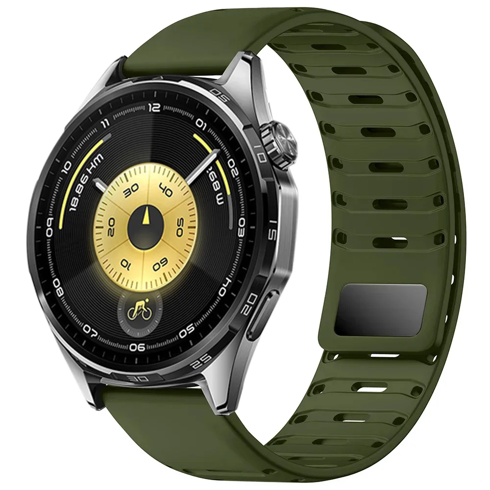 حزام سيليكون 22 ملم لساعة هواوي GT6 Pro/GT6/GT5/5/GT4 3 Pro 46 ملم سوار معصم مغناطيسي كوريا لساعة Amazfit Balance 2/Bip 6