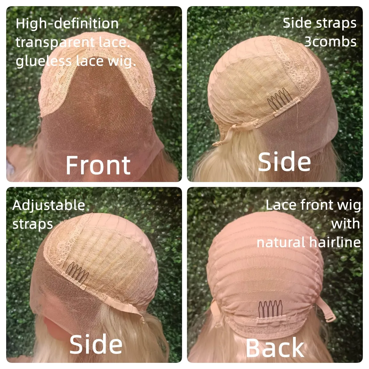 22 Inches Ombre Ash Blonde Synthetic Lace Top Wigs With Dark Roots Natural Straight Soft Pre Plucked Hairline Glueless Wigs