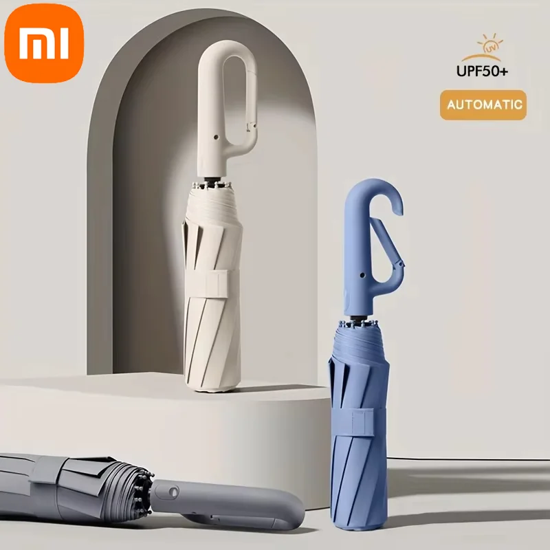 

Xiaomi Windproof Umbrella Strong 105CM Reinforced Automatic Folding Umbrella Large Buckle Handle Wind/Water/Sun Resistant 2025