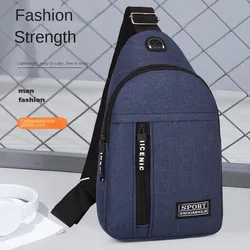 Men's Oxford Cloth Crossbody Bag New Trend Chest Bag Fashionable and Portable Shoulder Bag