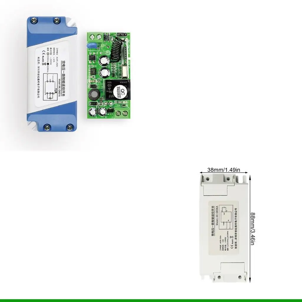 U55C Wireless Single Channel Remote Switching Lighting Controller Multiple Working Modes Support Global Voltages AC80-265V