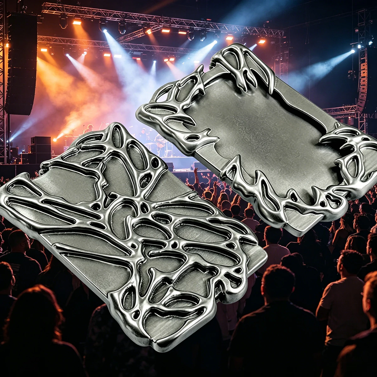 Silver Metallic Style Shaped Photo Card Holder Kpop Electroplated Special-shaped Card Sleeve