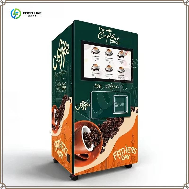 Fully Automatic Commercial Unmanned Self-Service Coffee Vending Machine Cold Hot Drink with Sdk Function FL Customized
