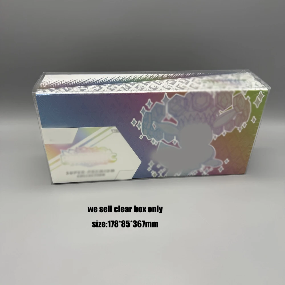 Boîte transparente transparente pour PTCG Eevee évolutions prismatiques évolutions écarlates et violets, collection super premium, boîte de rangement US vertion