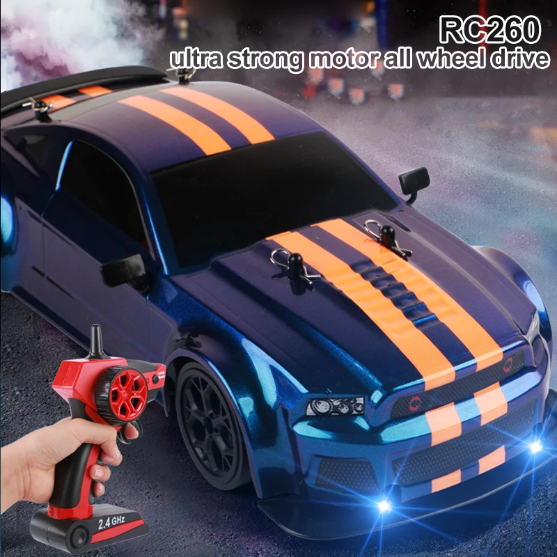 1/14 Rapid Drift 4WD High Speed Car 30KM/H Mustang Racing 2.4G Simulation Model RC Remote Control For Adult children\'s toys