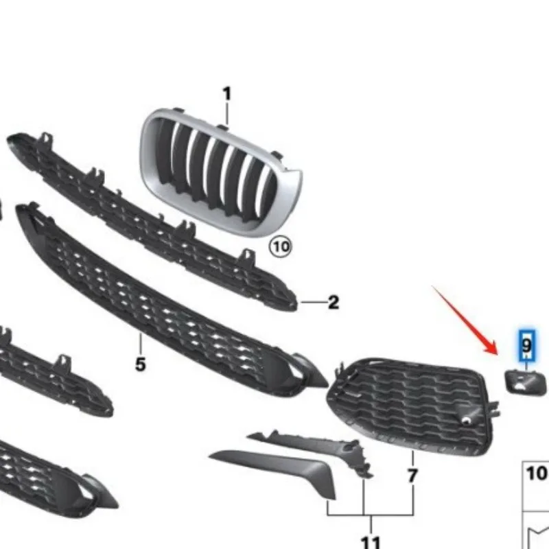 51118056989 51118056990 Left+ Right Front Bumper Sensor Holder for BMW X3 X4 F25 F26