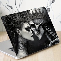 Vinyl Laptop Case Skull Sticker, 2pcs/set, scratch-resistant DIY art case for HP, Dell, Lenovo, Apple, ASUS laptops