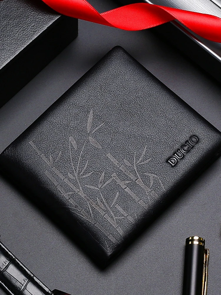 

Ортовый кошелек из натуральной яловой кожи для мужчин, студенческие водительские права, тонкий кошелек для карт, модный молодежный кошелек