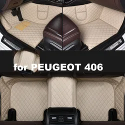 Autohome Car Floor Mats For PEUGEOT 406 1997-2004 Year Upgraded Version Foot Coche Accessories Carpetscustomized