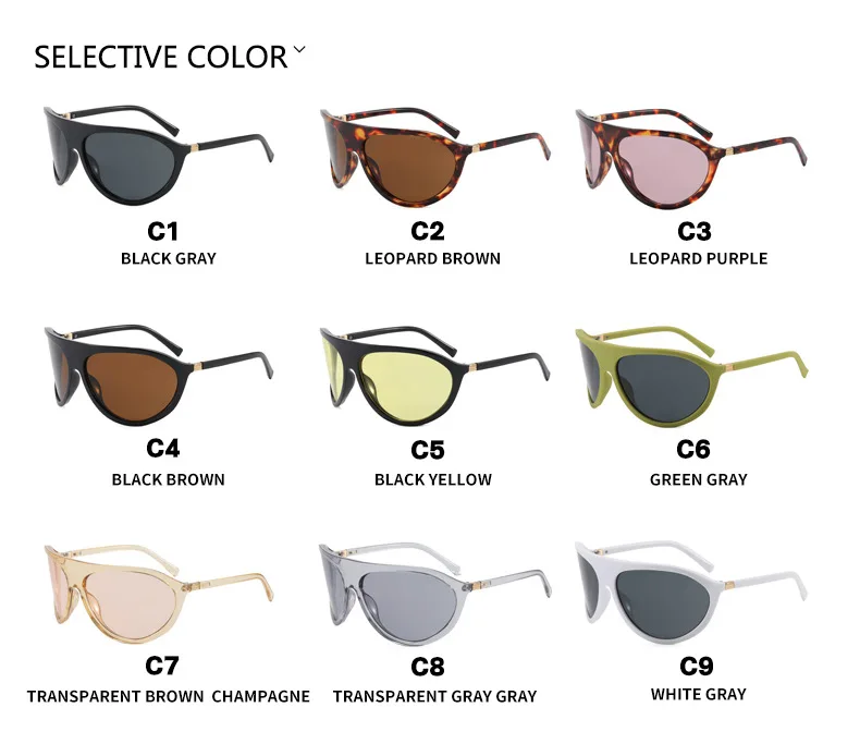 Neue Modemarke: Shield-Sonnenbrille für Damen, Vintage-Bogenrahmen, Übergroße Quadratische Sonnenbrille, Sexy Farbverlauf-Gläser für Damen zum Autofahren – Detail 6