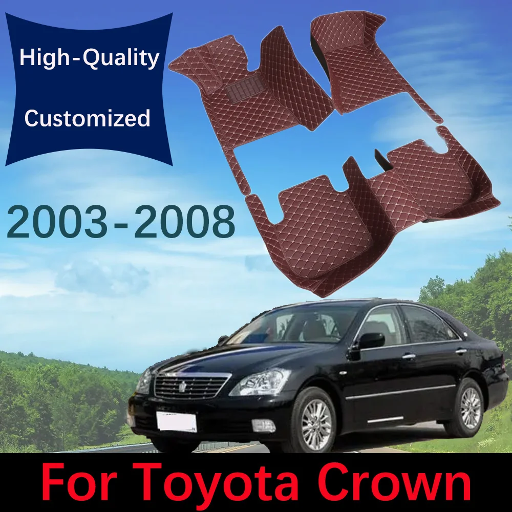 

Кожаные автомобильные коврики на заказ для Toyota Crown S180, 2003, 2004, 2005, 2006, 2007, 2008, детские коврики, подкладки для ног