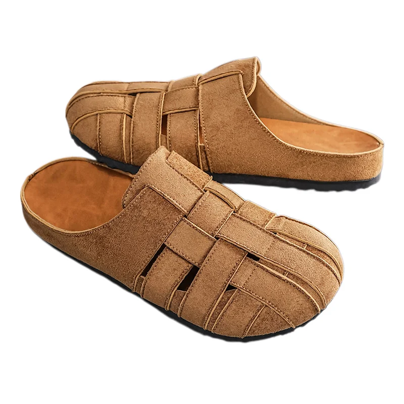 Men Shoes Size 11 - รองเท้าผู้ชายสไตล์เรโทรแบบสวม หัวปิด ทอแบบโปร่ง ระบายอากาศได้ดี สวมใส่สบาย ใช้งานได้หลากหลาย