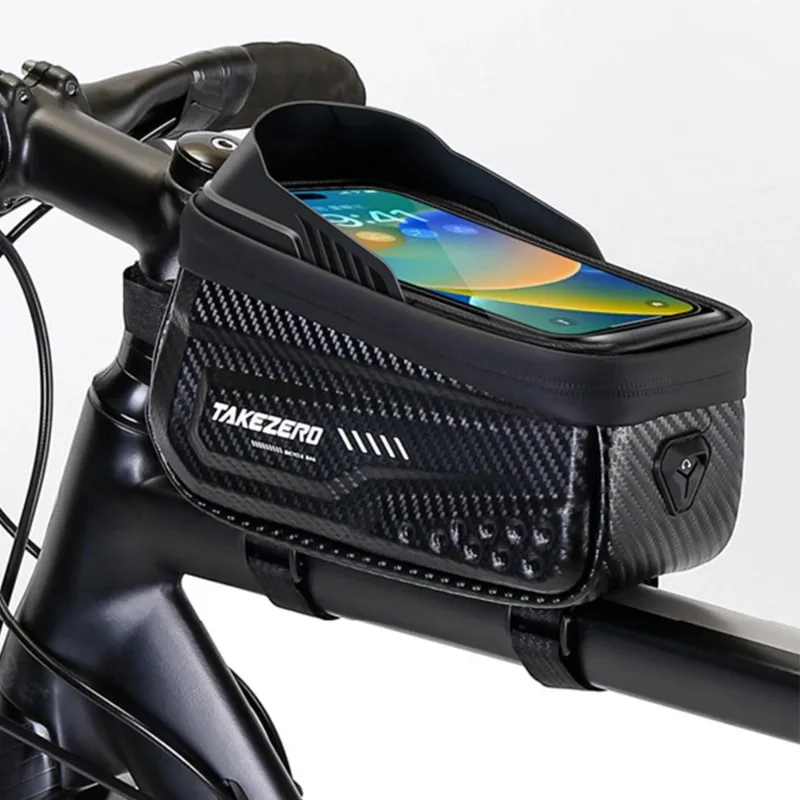 Bicycle Bag Cycling Top Front Tube Frame Bag Waterproof 6.5 Inches Phone Case Storage Touch Screen MTB Road Bike Bag