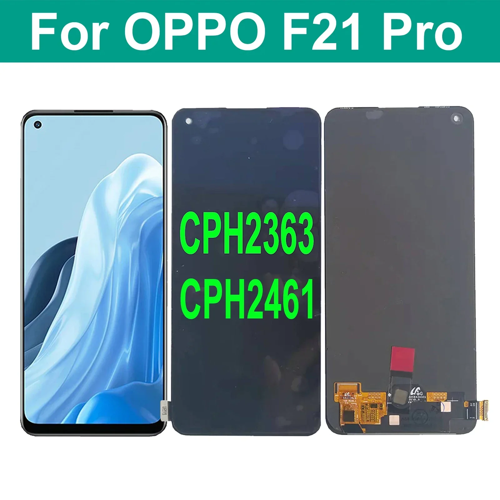 

AMOLED For OPPO F21 Pro, F21s Pro LCD Display Touch Screen Digitizer Assembly