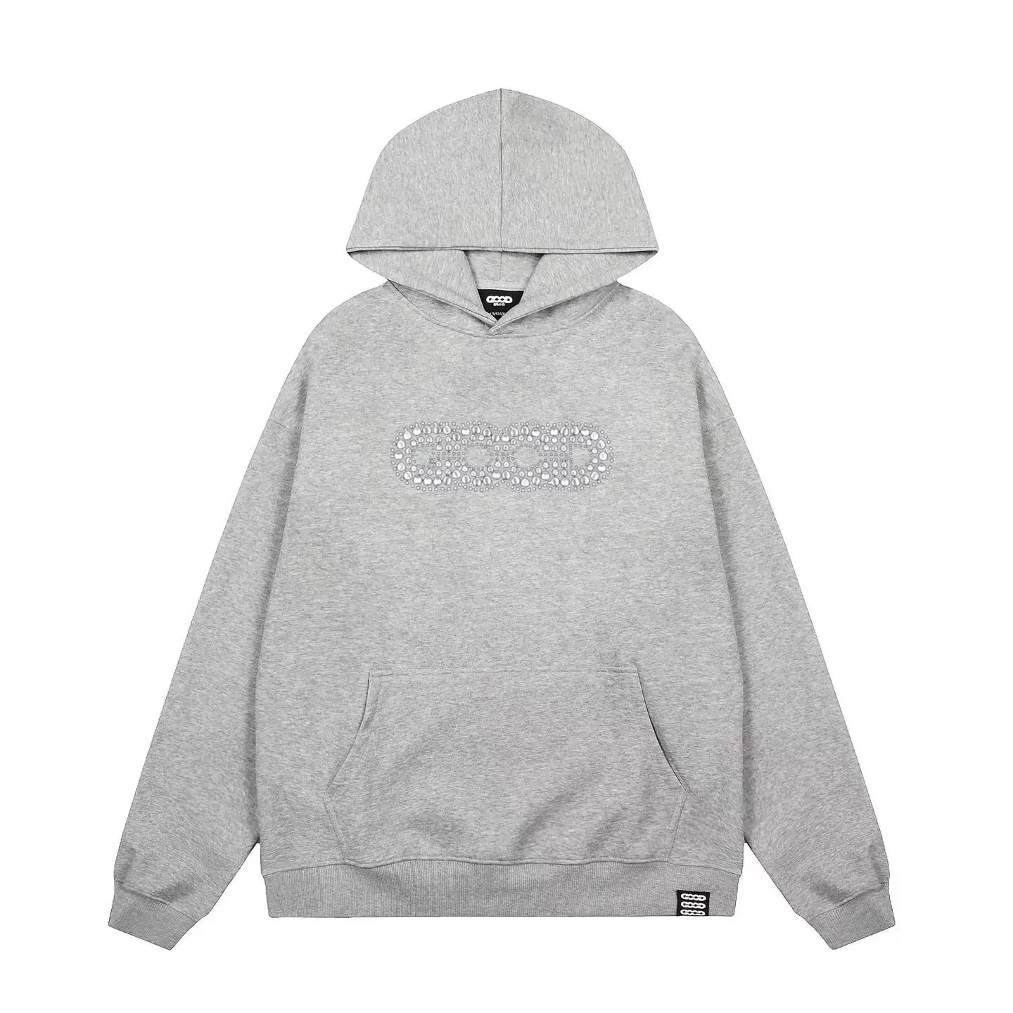プレミアム品質のグッドブランド、新色ブロック、ラインストーン装飾のGOODフーディー（男女兼用）- 秋冬向けスポーツウェア