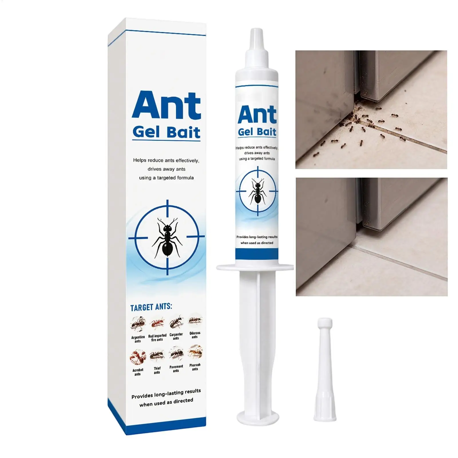 Anti-Ant Gel Bait Compact Attractive Solution 25g Indoor Anti-Ant Bait for Counter Cabinet Bathroom Tile Grout Corners Wall