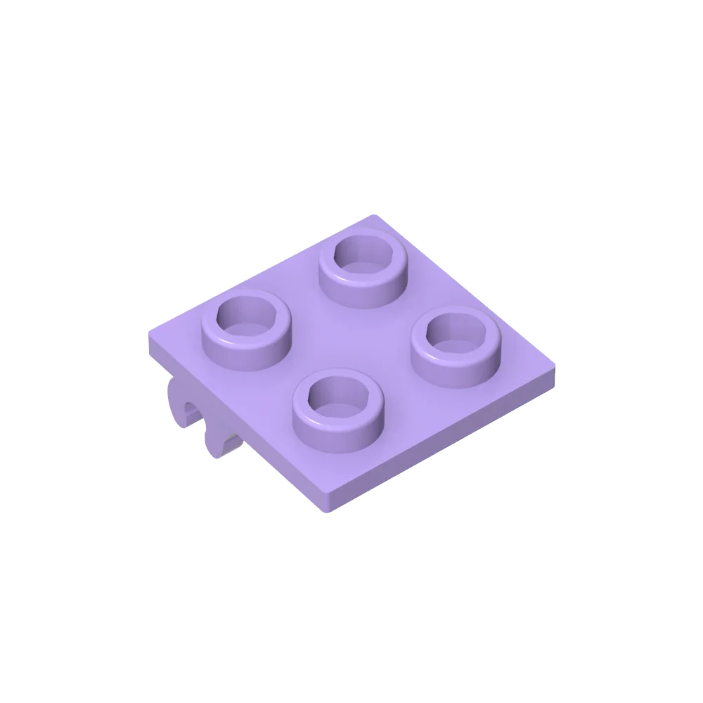 Gobricks GDS-2197 Wheel Holder 2 x 2 Thin with Clips Plane Single compatible with lego 2415 Assembles Building Blocks