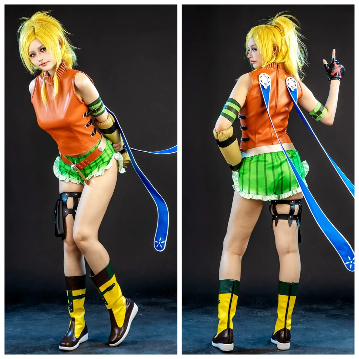 Disfraz de Cosplay de Rikku de Final Fantasy X, Uniforme de Anime para Fiesta, Ropa para Jugar a Roles en Halloween, NexoCosplay