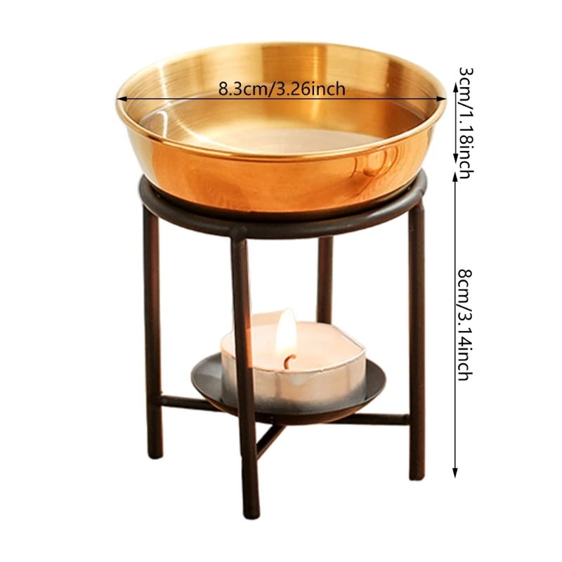 Penghangat Minyak Esensial Modern dengan Stand Pembakaran Minyak Tipe Quadruple Stand untuk Dekorasi Kamar Tidur atau Ruang Tamu