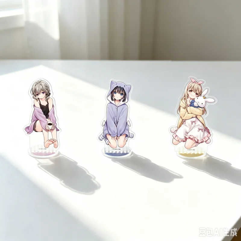 Figuras Decorativas de Personajes de Anime de 15 cm, con Base Acrílica, para Mesa, Llaveros, Productos Exquisitos