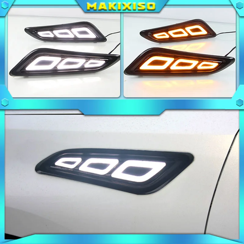 LED Daytime Running Light 12V DRL Turning Signal Lamp Car Fender Light For Nissan Patrol 2014 2015 2016 2017 2018 2019