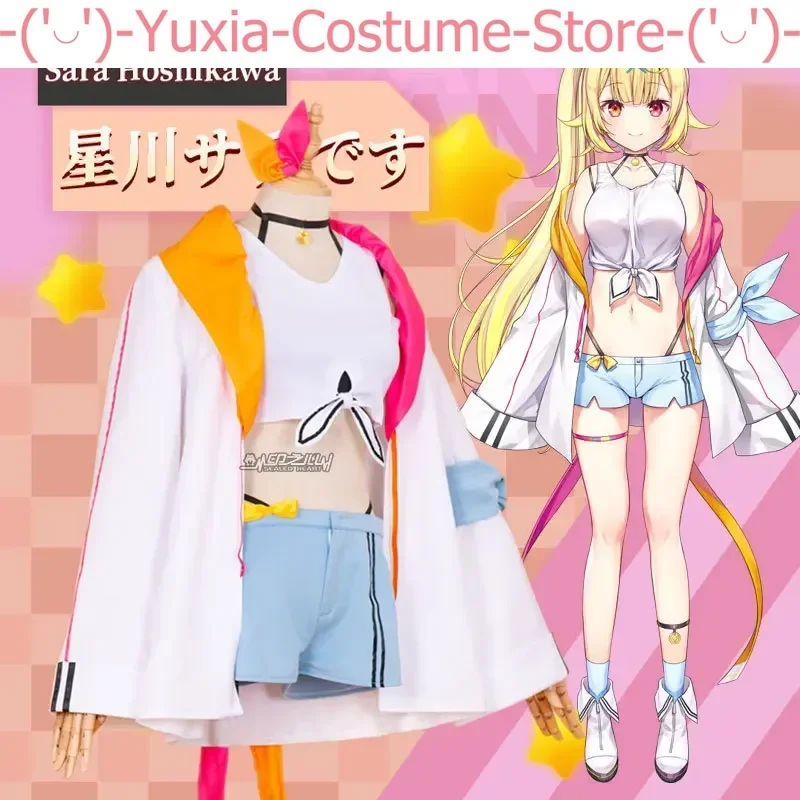 Nijisanji Vtuber Hoshikawa Sara Initial Clothing Women Cosplay Costume Cos Game Anime Party Uniform Hallowen Play Role Clothes