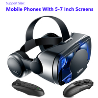 Virtual Reality 3D VR Glasses Headset Smart Helmet Smartphone Full Screen Vision Wide Angle Lens with Controller Viar Binoculars