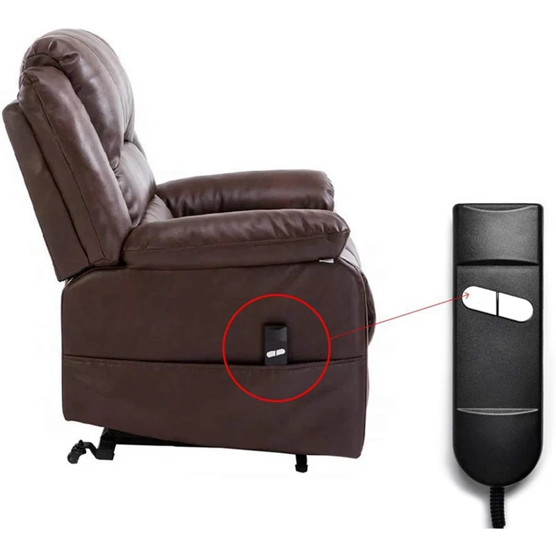 Lift Chair Remote Replacement, 5 Pin 2 Button Power Recliner Remote Replacement Parts for Okin Limoss Pride - Straight
