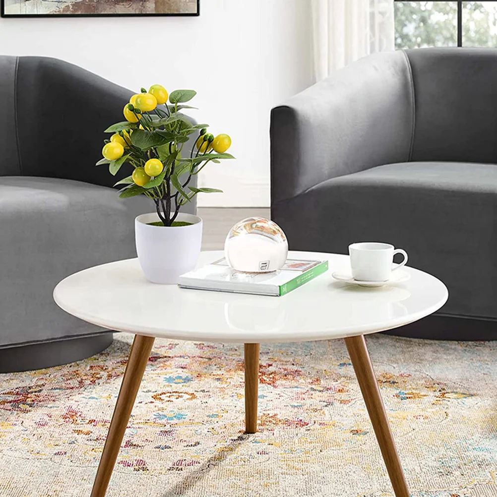 

2Pcs Mini Potted Lemon Tree Fake Bonsai Plants Simulation Desktop Decorative Ornaments Household Office Faux Plant Decor