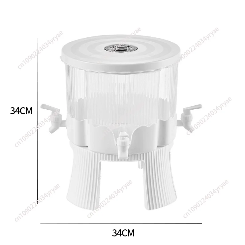 Rotatable plastic four-grid kettle, large-capacity beverage bucket cold kettle, cold kettle with faucet juice pot