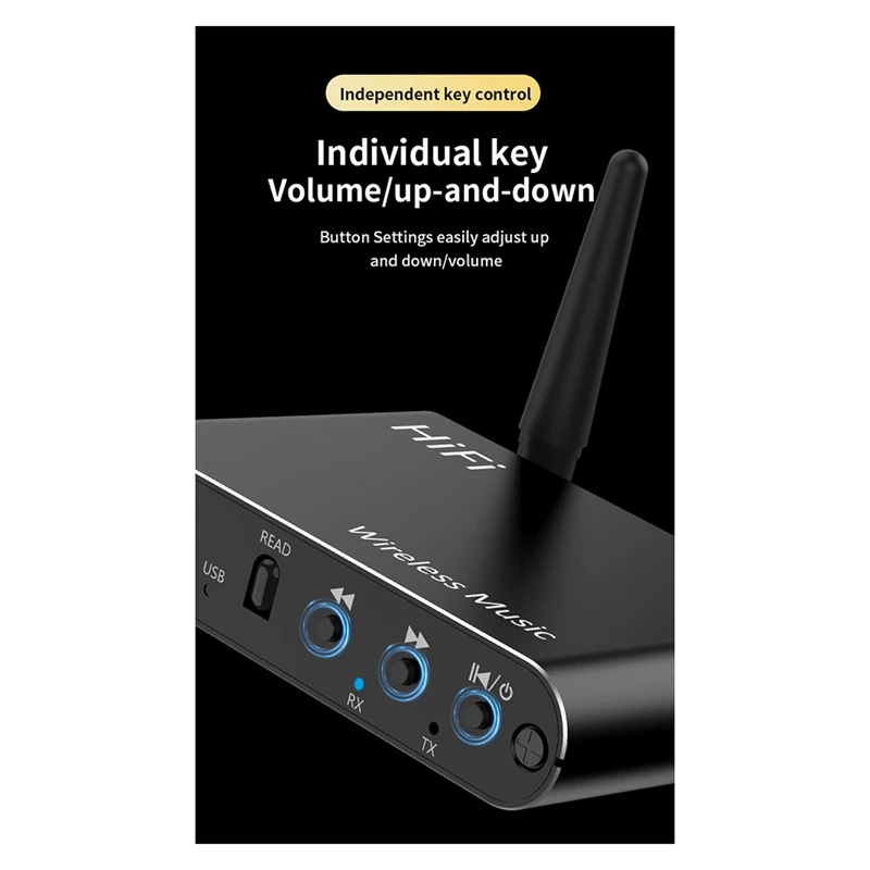 Bluetooth 5.4 Audio-adapter Aux Bluetooth-ontvanger Zender 2-in-1 draadloze muziekversterker Ondersteuning USB-weergave