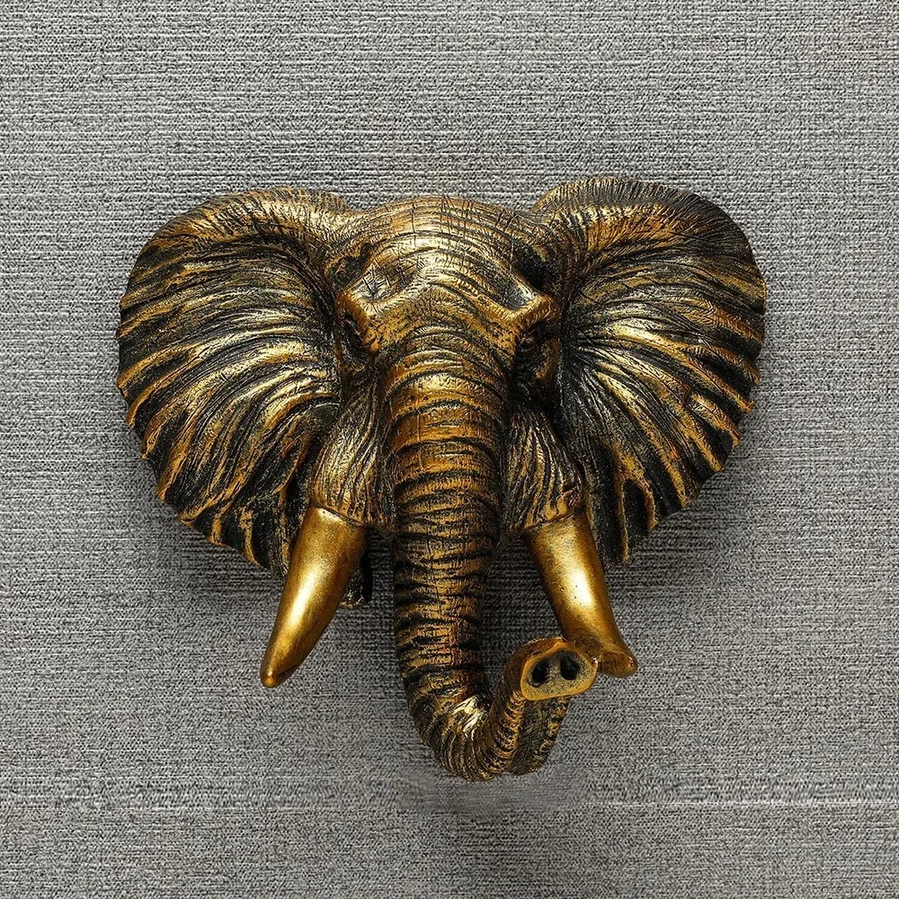 Realistic Animal Head Wall Mount Faux Taxidermy Resin Sculpture For Bar Cafe Club Decor Home Office Halloween Gift For Men Women