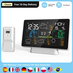 7.5In Large DisplayTuya WIFI 328FT/100M Sensing Wireless Weather Station Thermometer Indoor Outdoor Hygrometer Weather Forecast