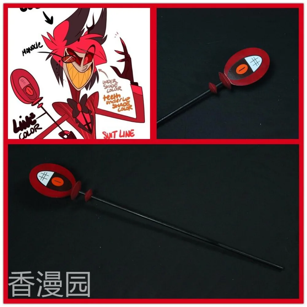 Alastor Cosplay Staff Cane Prop for Halloween Christmas Role Play Stage Show