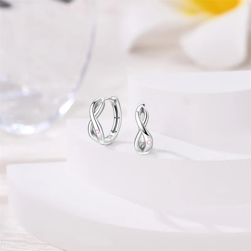 

New 925 Sterling Silver Infinite Love Women Earrings Brilliant Wedding Engagement Star Earrings Jewelry Gift