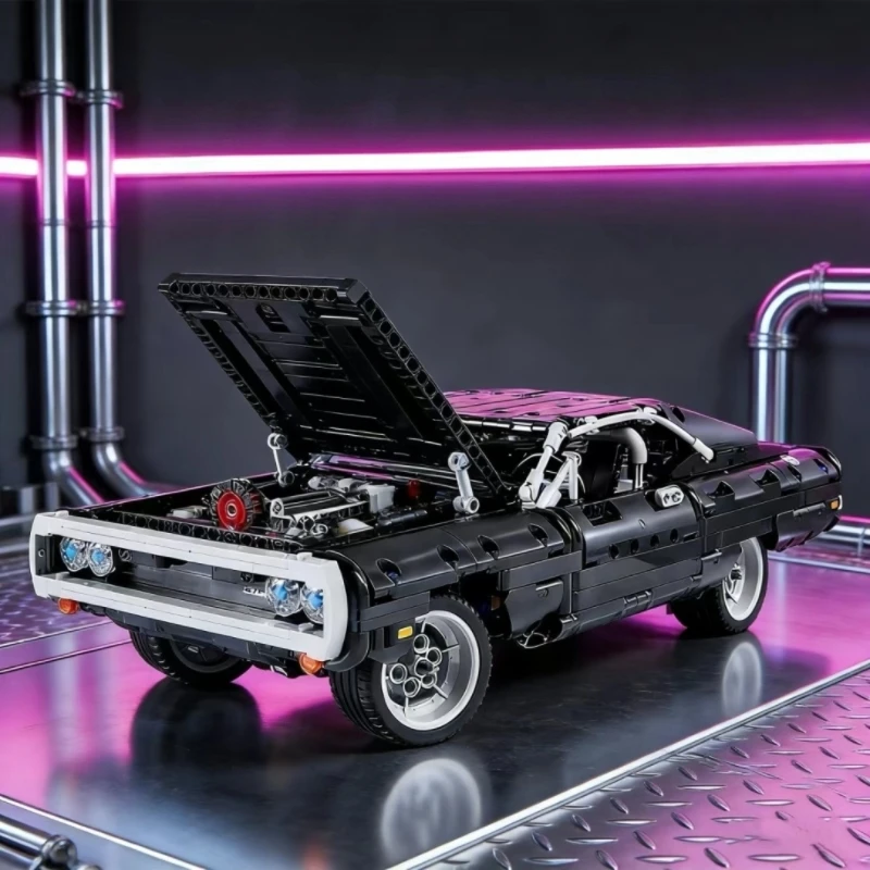 

Новый конструктор гоночного автомобиля; Модель по мотивам фильма «Форсаж»; 1077 деталей для сборки; Наборы для самостоятельной сборки моделей; Для детей