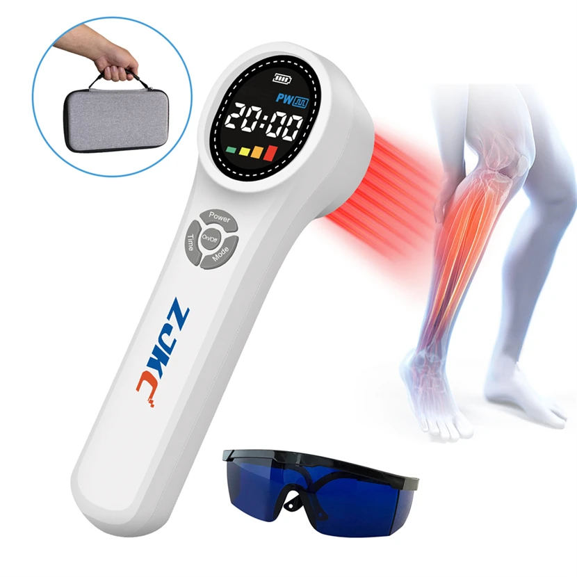 Zjkc Nieuwe Koude Lasertherapie Voor Carpale Tunnel 660nmx16 810nmx4 + 980nmx4 Lasertherapie Voor Reumatoïde Artritis Fysiotherapie