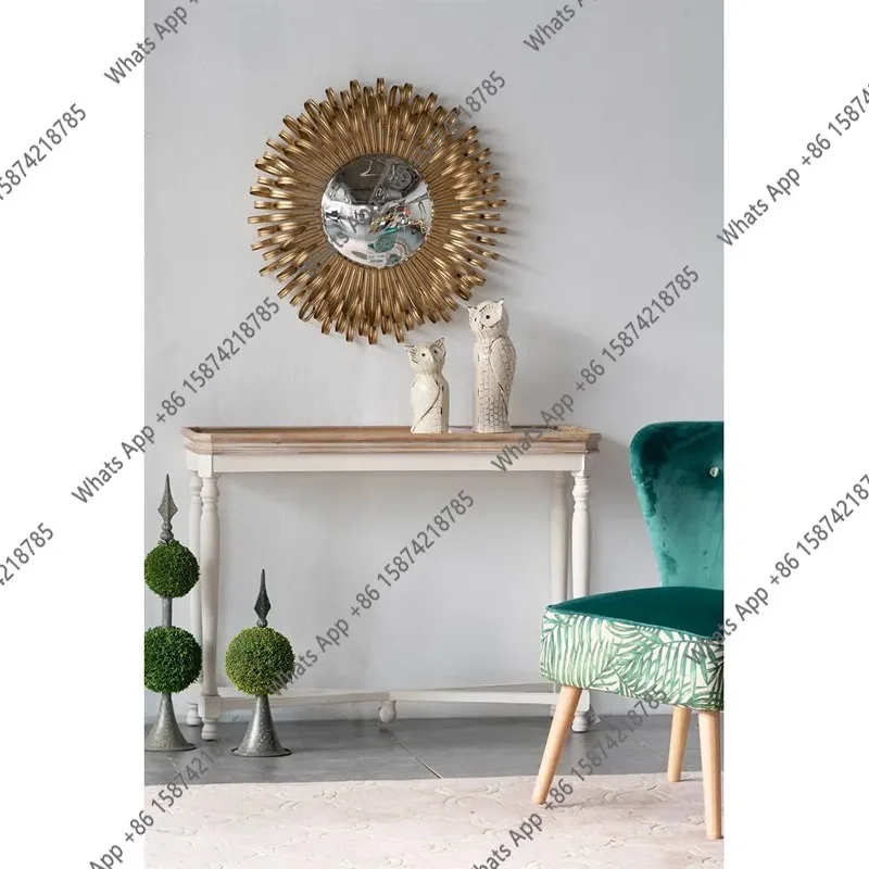 Mirror Table Iron Hanging Beauty Decorative Mirror Gifts Birthday Gifts Metal Rotating Pockets Small Round Mirror X