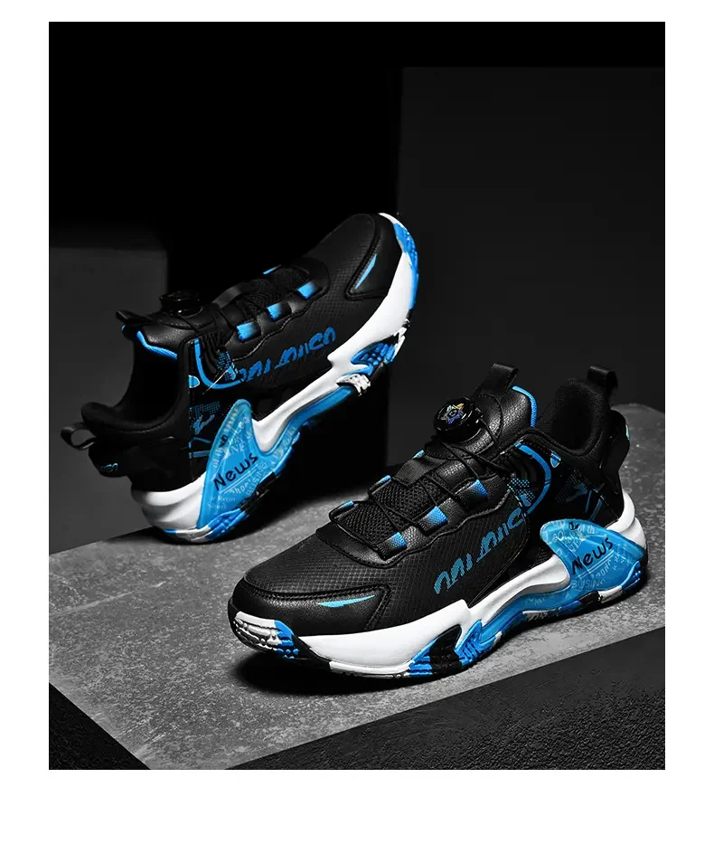 

Men's High Top Basketball Shoes Non-slip Wear-resistant Sole Breathable Upper Shock Absorption Sports Sneakers for Training