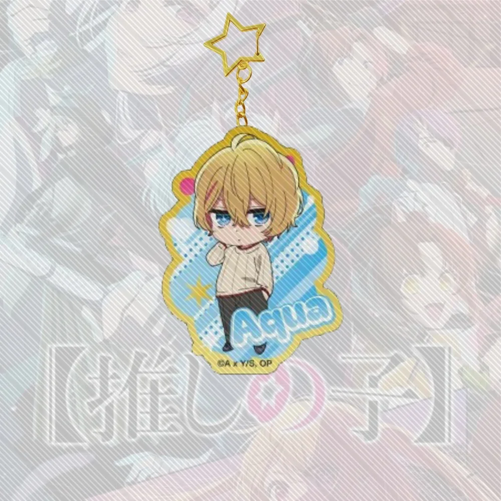 حار أنيمي OSHI NO KO 6 سنتيمتر سلسلة مفاتيح مصنوعة من الأكريليك نموذج تأثيري شخصيات سحرية حلية اكسسوارات السلع جمع هدية الكريسماس #3
