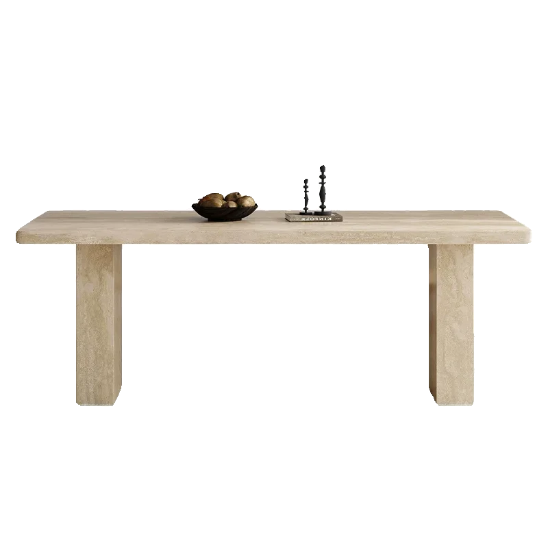 Modern Home Designer French Retro Cave Stone Slab Dining Table Model Room High-end Boards Thickening Mesa Household Furniture