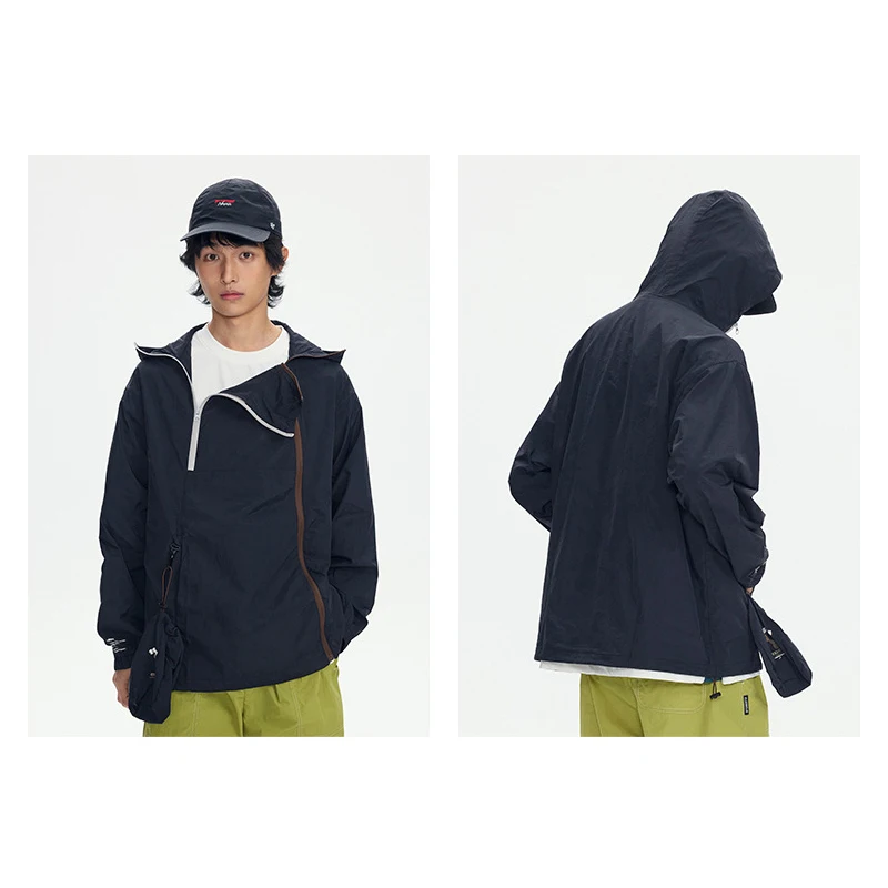 Men's Outdoor Jacket Breathable Quick Dry Zipper UV Protection Lightweight Camping Hiking Windproof Sunproof Coat