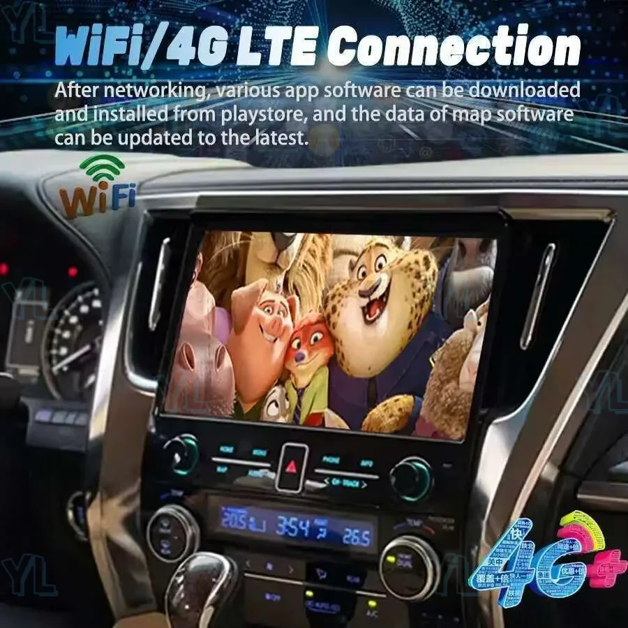 11.6 بوصة لتويوتا ألارد 2015-2019 أندرويد 13.0 سيارة لتحديد المواقع والملاحة Carplay مشغل وسائط متعددة راديو تلقائي الشريط رئيس وحدة BT HD