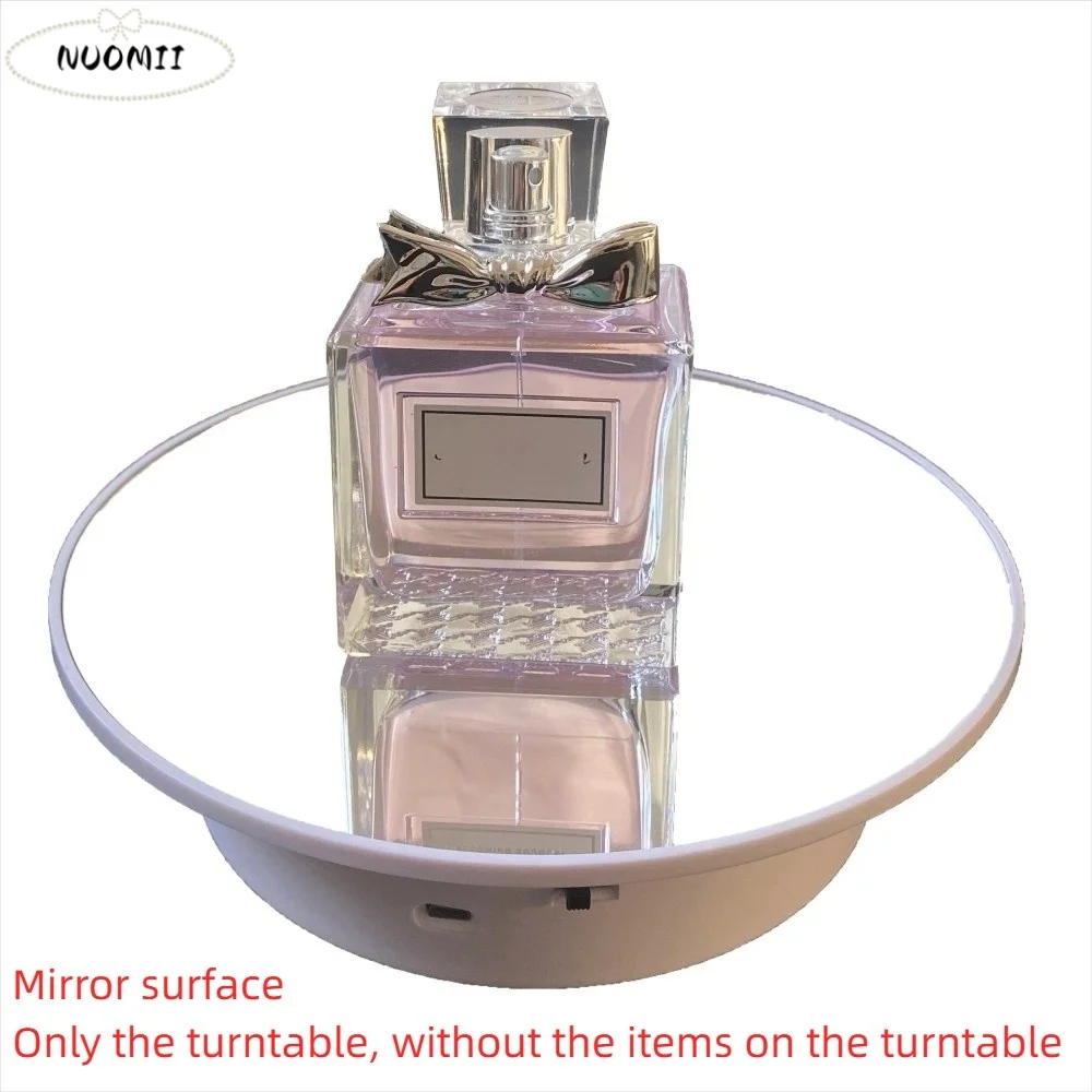 

2 in 1 Rotating Turntable Motorized with Mirror Electric Display Stand 360° Rotation Jewelry Holder Jewelry Display Platform